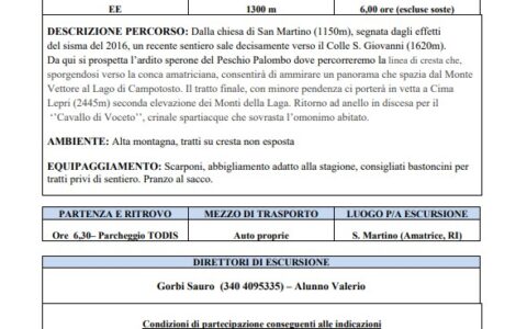 CIMA LEPRI (Parco Nazionale Gran Sasso – Laga) 26 settembre 2021