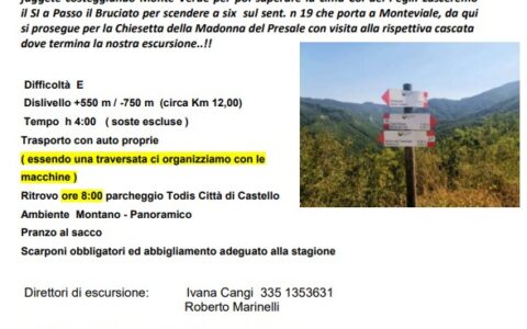 PASSO DI VIAMAGGIO – MADONNA DEL PRESALE ( Riserva Naturale Alpe della Luna – Badia Tedalda) 3 Ottobre 2021