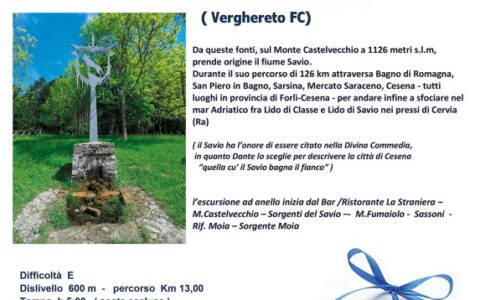 Pasquetta con il CAI  18 Aprile 2022: SORGENTI DEL SAVIO (Verghereto FC)