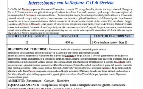 15 Maggio 2022: “VALLE DEL FERSINONE: Il Colorado dell’Umbria” Intersezionale con la sezione CAI di Orvieto