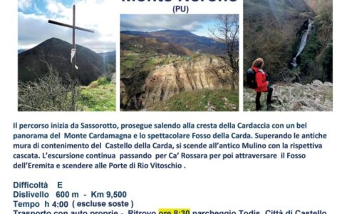 8 Maggio 2022: “LA CARDACCIA, CASCATA FOSSO DEL MULINO, RIO VITOSCHIO” Monte Nerone (PU)