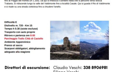 15 Maggio 2022: ANELLO DI BOCCA TRABARIA (San Giustino PG)